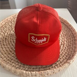 Vintage Schmidt Beer Red Trucker Hat